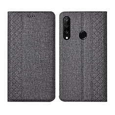 Funda de pano Cartera con Soporte H02 para Huawei P30 Lite XL Gris