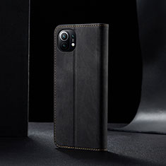 Funda de pano Cartera con Soporte H02 para Xiaomi Mi 11 Lite 4G Negro