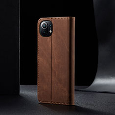 Funda de pano Cartera con Soporte H02 para Xiaomi Mi 11 Lite 5G NE Marron