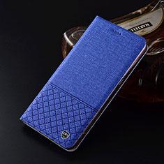 Funda de pano Cartera con Soporte H12P para HTC Desire 22 Pro 5G Azul