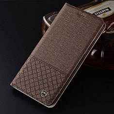 Funda de pano Cartera con Soporte H12P para Huawei Honor 50 Lite Marron