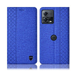 Funda de pano Cartera con Soporte H12P para Motorola Moto Edge S30 Pro 5G Azul