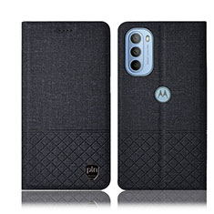 Funda de pano Cartera con Soporte H12P para Motorola Moto G31 Negro