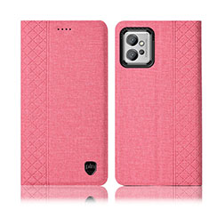 Funda de pano Cartera con Soporte H12P para Motorola Moto G32 Rosa