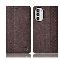 Funda de pano Cartera con Soporte H12P para Motorola MOTO G52 Marron