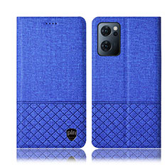 Funda de pano Cartera con Soporte H12P para OnePlus Nord CE 2 5G Azul