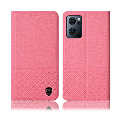 Funda de pano Cartera con Soporte H12P para OnePlus Nord CE 2 5G Rosa