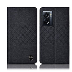 Funda de pano Cartera con Soporte H12P para OnePlus Nord N300 5G Negro