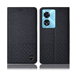 Funda de pano Cartera con Soporte H12P para Oppo A1 Pro 5G Negro