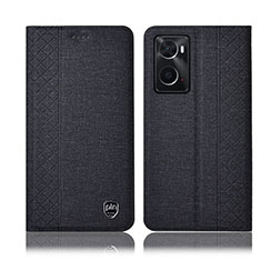 Funda de pano Cartera con Soporte H12P para Oppo A36 Negro