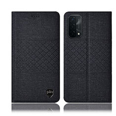 Funda de pano Cartera con Soporte H12P para Oppo A54 5G Negro