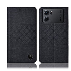 Funda de pano Cartera con Soporte H12P para Oppo K10 5G Negro