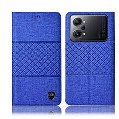 Funda de pano Cartera con Soporte H12P para Oppo K10 Pro 5G Azul