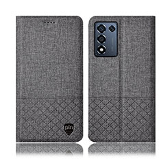 Funda de pano Cartera con Soporte H12P para Realme 9 SE 5G Gris