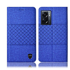 Funda de pano Cartera con Soporte H12P para Realme Narzo 50 5G Azul