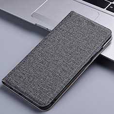 Funda de pano Cartera con Soporte H12P para Samsung Galaxy A02s Gris