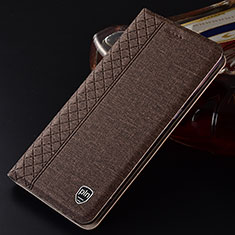 Funda de pano Cartera con Soporte H12P para Samsung Galaxy S21 Ultra 5G Marron