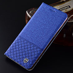 Funda de pano Cartera con Soporte H12P para Samsung Galaxy S22 Plus 5G Azul