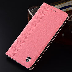 Funda de pano Cartera con Soporte H12P para Samsung Galaxy S22 Ultra 5G Rosa