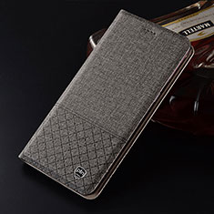 Funda de pano Cartera con Soporte H12P para Xiaomi Mi 10i 5G Gris