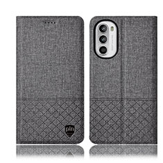 Funda de pano Cartera con Soporte H13P para Motorola Moto Edge (2022) 5G Gris