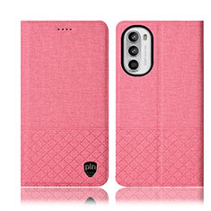 Funda de pano Cartera con Soporte H13P para Motorola Moto Edge (2022) 5G Rosa