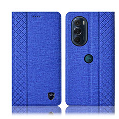 Funda de pano Cartera con Soporte H13P para Motorola Moto Edge Plus (2022) 5G Azul