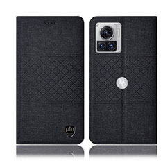 Funda de pano Cartera con Soporte H13P para Motorola Moto Edge X30 Pro 5G Negro