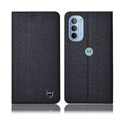 Funda de pano Cartera con Soporte H13P para Motorola Moto G31 Negro