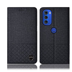 Funda de pano Cartera con Soporte H13P para Motorola Moto G51 5G Negro