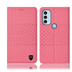 Funda de pano Cartera con Soporte H13P para Motorola Moto G71 5G Rosa