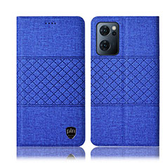 Funda de pano Cartera con Soporte H13P para OnePlus Nord CE 2 5G Azul