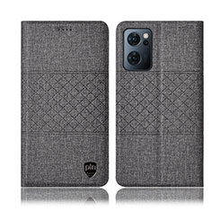 Funda de pano Cartera con Soporte H13P para OnePlus Nord CE 2 5G Gris