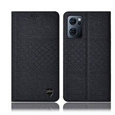 Funda de pano Cartera con Soporte H13P para OnePlus Nord CE 2 5G Negro