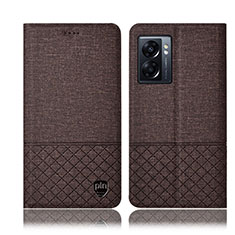 Funda de pano Cartera con Soporte H13P para Oppo A56S 5G Marron