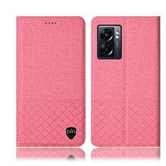 Funda de pano Cartera con Soporte H13P para Oppo A56S 5G Rosa