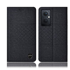 Funda de pano Cartera con Soporte H13P para Oppo A96 5G Negro