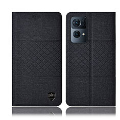 Funda de pano Cartera con Soporte H13P para Oppo Reno7 Pro 5G Negro