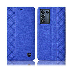 Funda de pano Cartera con Soporte H13P para Realme 9 SE 5G Azul