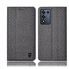 Funda de pano Cartera con Soporte H13P para Realme Q3t 5G Gris