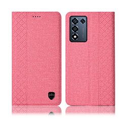 Funda de pano Cartera con Soporte H13P para Realme Q3t 5G Rosa