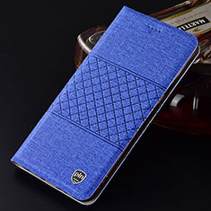 Funda de pano Cartera con Soporte H13P para Samsung Galaxy S21 Ultra 5G Azul