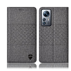 Funda de pano Cartera con Soporte H13P para Xiaomi Mi 12 5G Gris