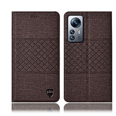 Funda de pano Cartera con Soporte H13P para Xiaomi Mi 12 Lite 5G Marron