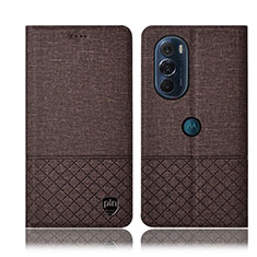 Funda de pano Cartera con Soporte H14P para Motorola Moto Edge 30 Pro 5G Marron