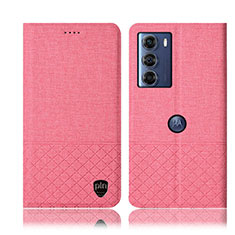 Funda de pano Cartera con Soporte H14P para Motorola Moto Edge S30 5G Rosa