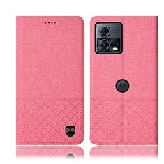 Funda de pano Cartera con Soporte H14P para Motorola Moto Edge S30 Pro 5G Rosa