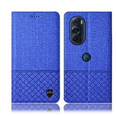 Funda de pano Cartera con Soporte H14P para Motorola Moto Edge X30 5G Azul