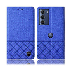 Funda de pano Cartera con Soporte H14P para Motorola Moto G200 5G Azul