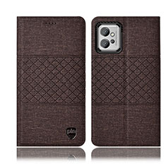 Funda de pano Cartera con Soporte H14P para Motorola Moto G32 Marron